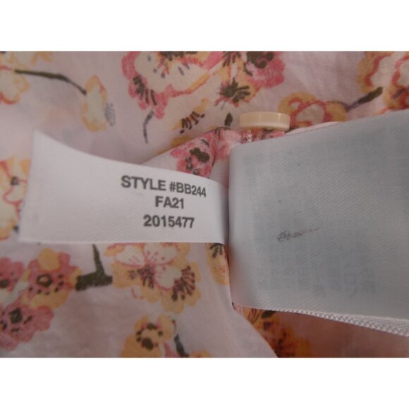 J. Crew Classic Fit Ruffle Neck Shirt Punk Cherry Blossoms - Picture 7 of 7